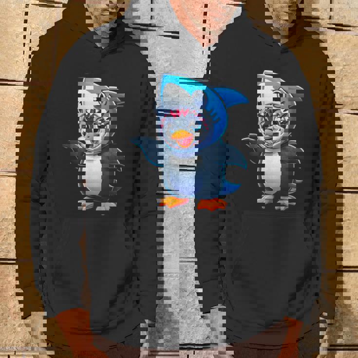 かわいいペンギンのサメのフュージョン漫画コスチューム。 パーカー ライフスタイル