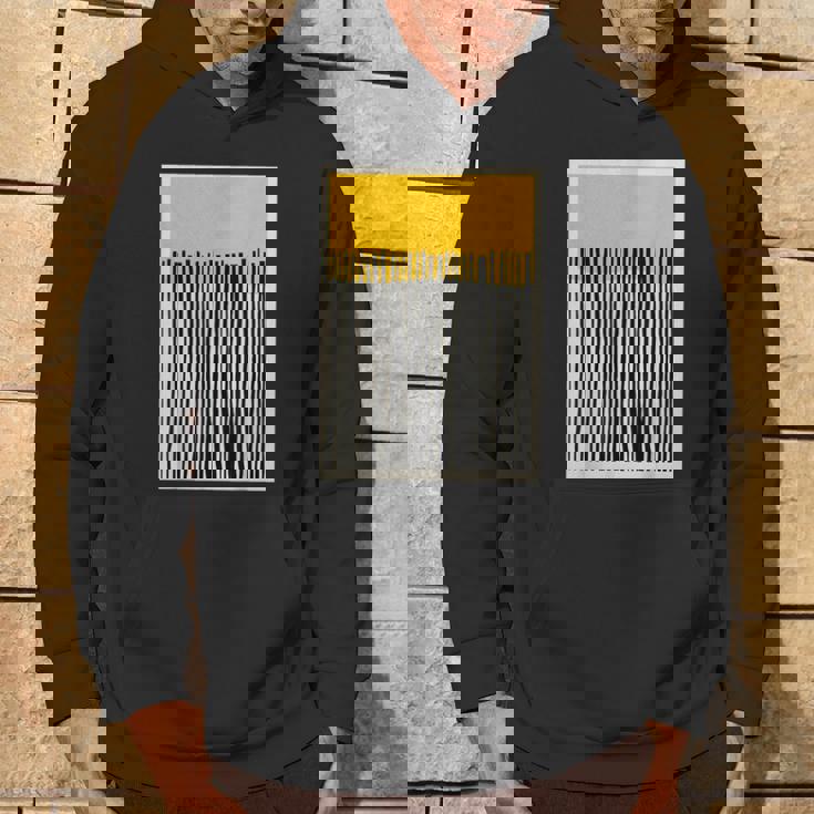 かわいいボーホーシックミニマリスト イエローベージュ ブラックラインストライプ パーカー ライフスタイル