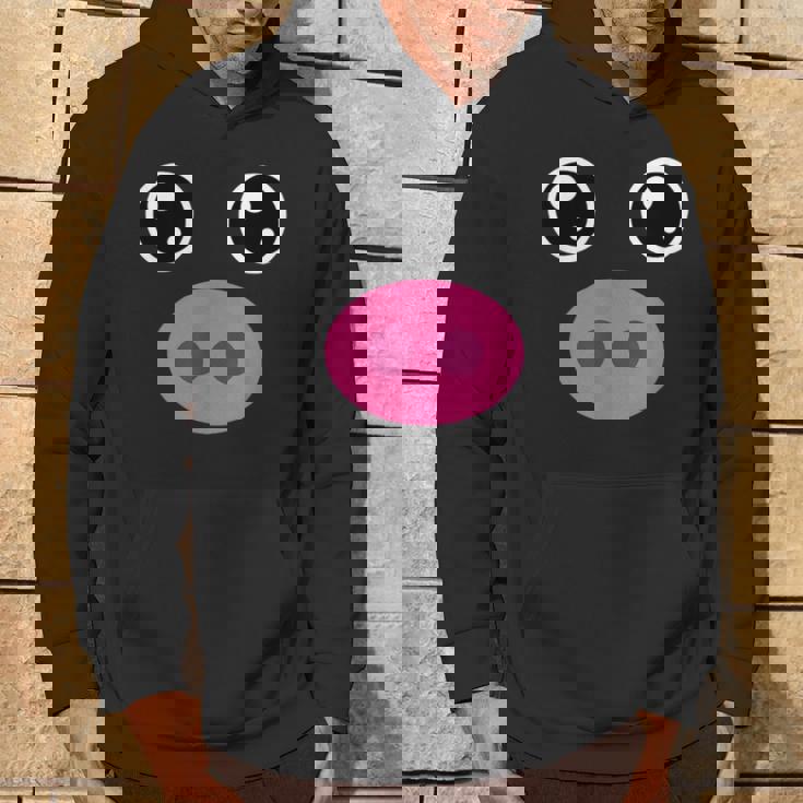 かわいい豚の顔 ピンクの鼻 面白い動物愛好家コスチューム パーカー ライフスタイル