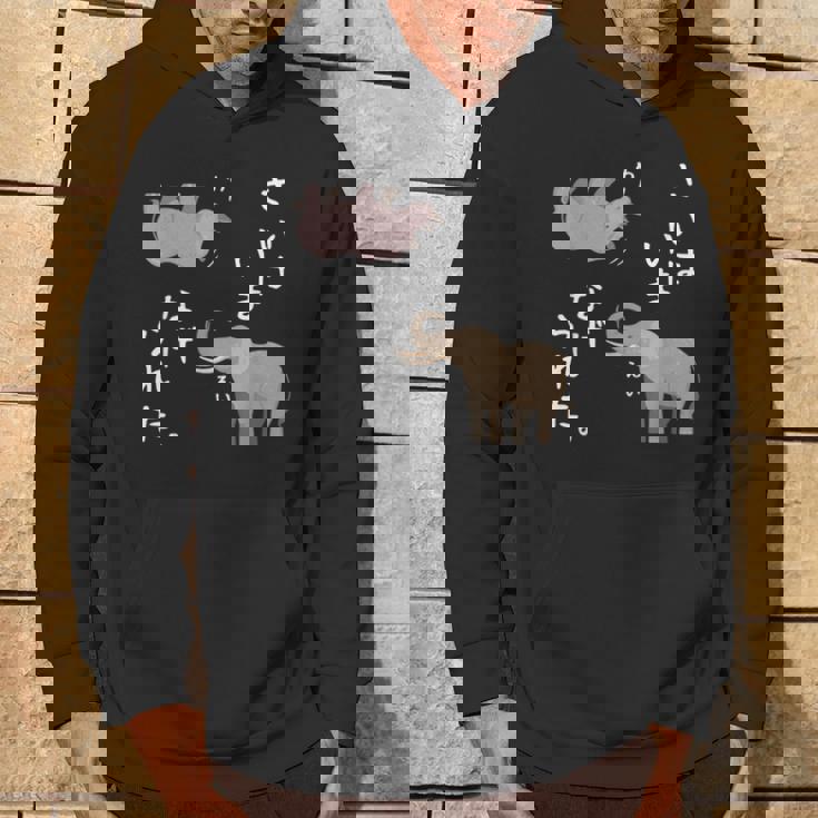 さいはいまなげられた ゾウ サイ かわいい パーカー ライフスタイル