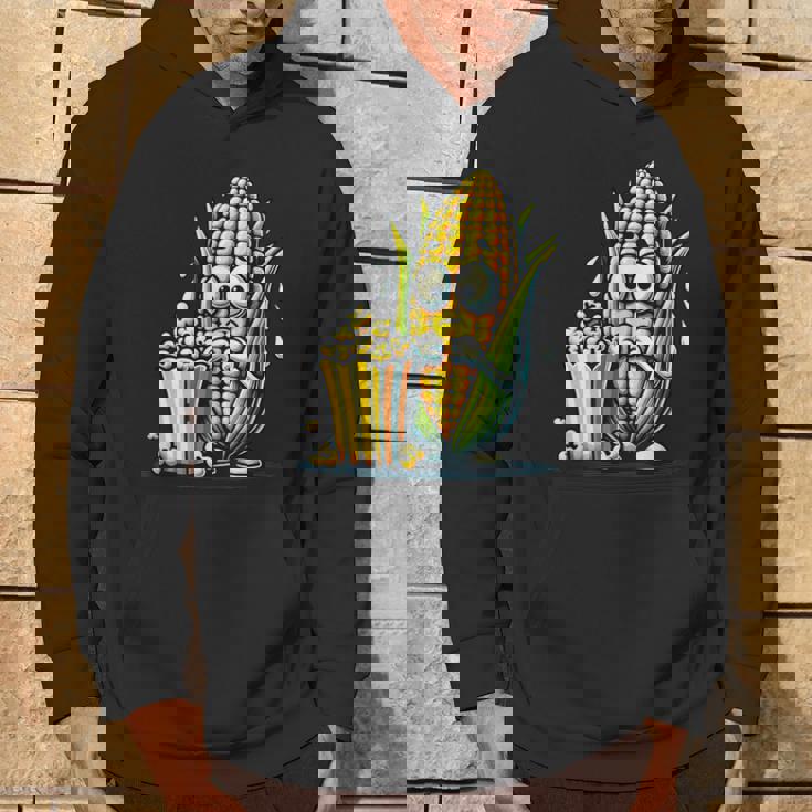 とうもろこしとポップコーンのキャラクター パーカー ライフスタイル