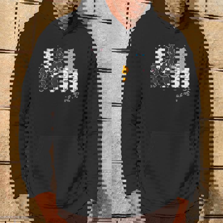 ねこさん『ウチノネコドコ』ハチワレ 黒猫 三毛猫 白猫 Neko【どうぶつフレンズ】フキゲンネコ 猫 動物 イラスト パーカー ライフスタイル