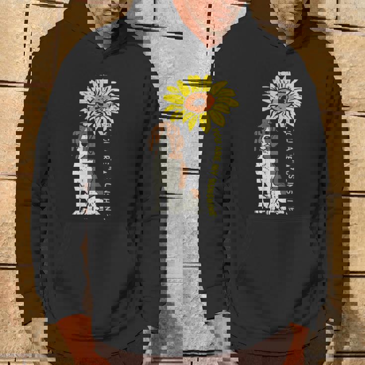 ひまわり サンシャイン ビーグル 動物 ペット ハウンド 犬 恋人 ギフト パーカー ライフスタイル