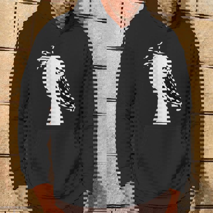 みんな大好きハシビロコウ 動かない鳥 はしび郎クラブ オリジナルデザイン イラスト おもしろ モノクロ パーカー ライフスタイル