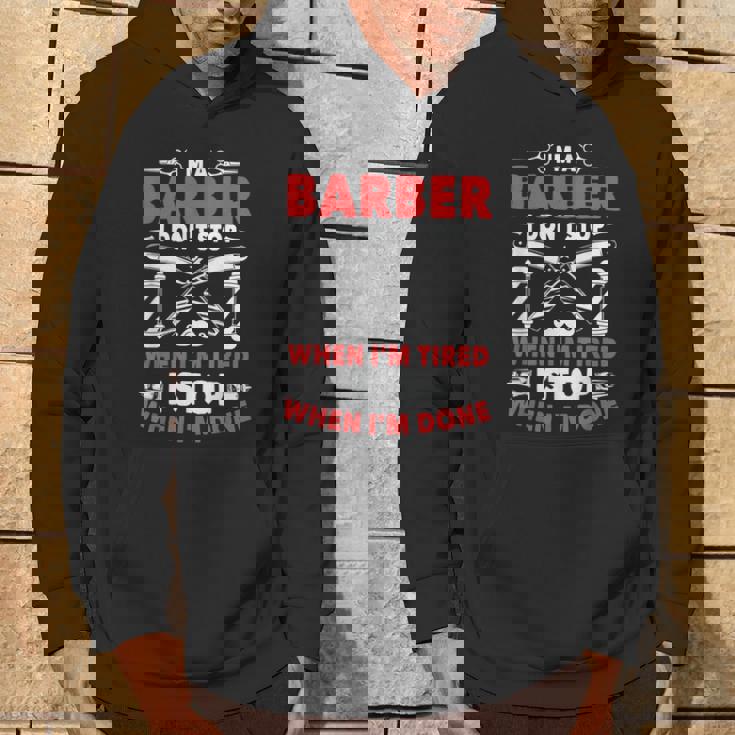 やったら床屋止まるよ美容師理髪師プレゼント パーカー ライフスタイル