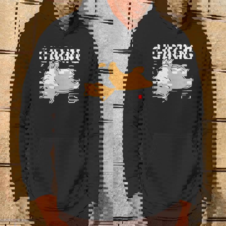 やる気スイッチ故障中 充電中 犬 柴犬 犬好き かわいい おもしろ 面白い パーカー ライフスタイル