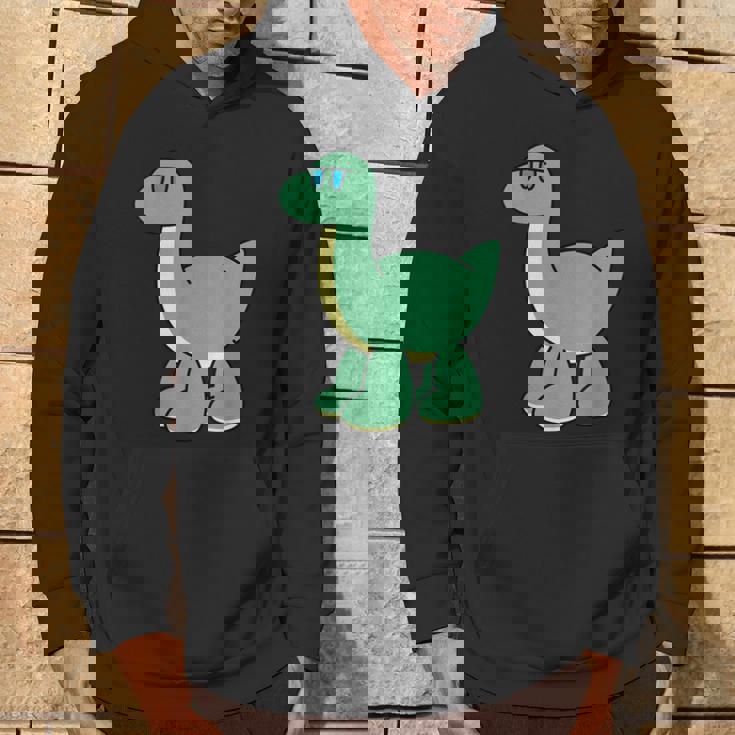 ゆるい恐竜のキャラクターイラスト_ブラキオサウルス パーカー ライフスタイル