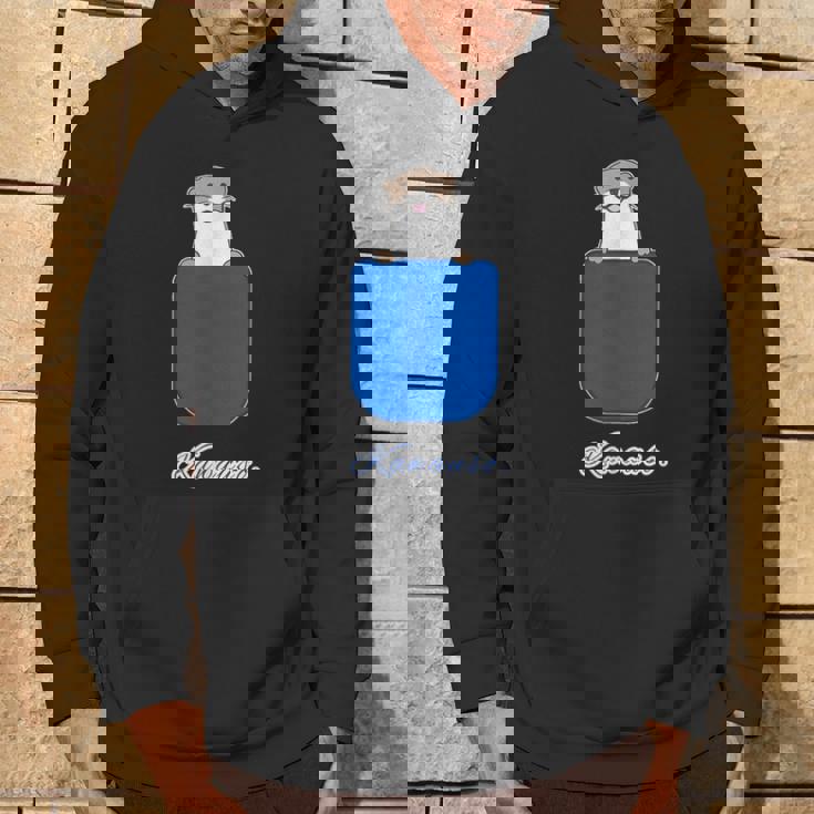 ゆるカワウソさん Otters オッターズ『いん ざ ぽけっと』（ブルーポケット）コツメカワウソ かわいい イラスト パーカー ライフスタイル