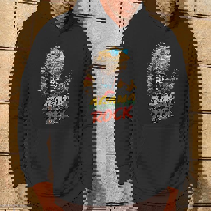 アガマ ロック、フトアゴヒゲトカゲ ロッカー、ギター Pogonaitticeps パーカー ライフスタイル