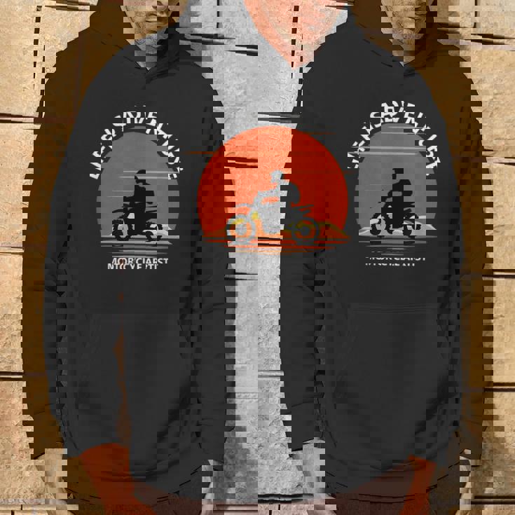 アドベンチャー バイク おもしろ オフロードバイク 人生は冒険だ ツーリング イラスト パーカー ライフスタイル