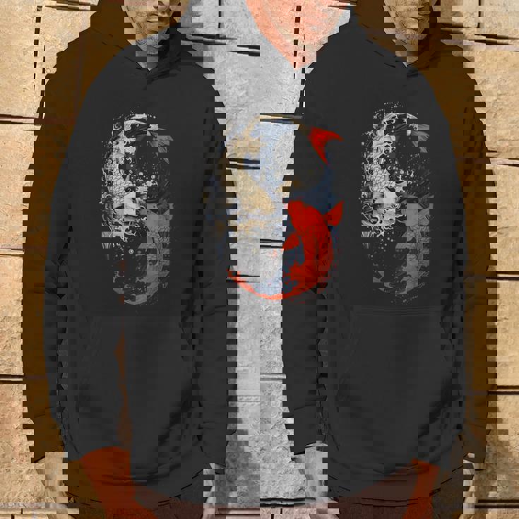 アニメ 日本の鯉 魚 陰陽 アート パーカー ライフスタイル