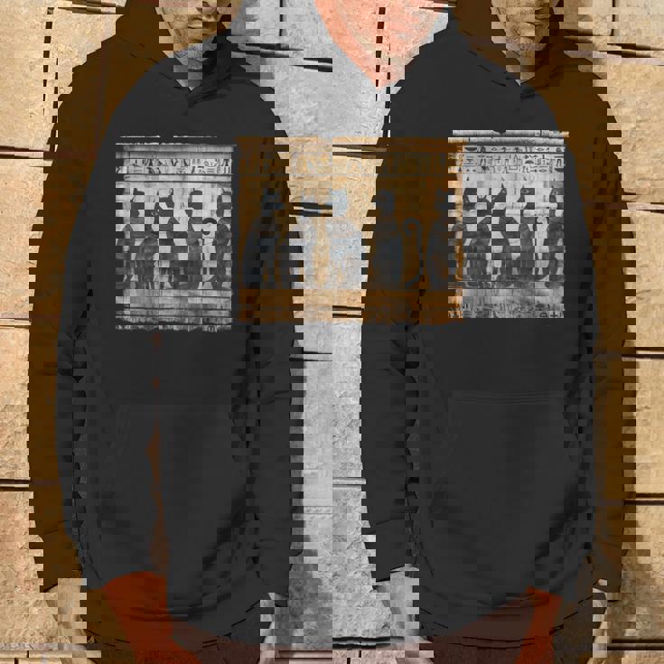 アヌビス 子猫 パピルス スクロール ピラミッド エジプトアート 猫 パーカー ライフスタイル