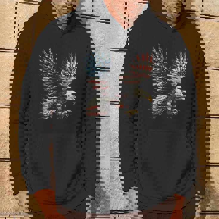 アメリカの国旗白頭ワシ米国独立記念日アートワーク デザイン パーカー ライフスタイル