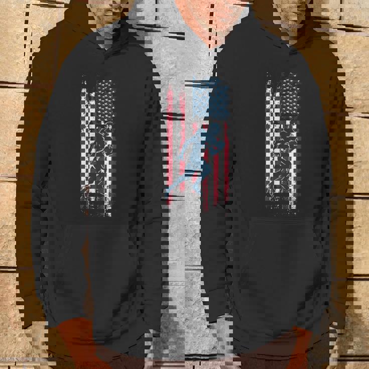 アメリカン フットボール選手 アメリカ国旗 スポーツ ファン 2024 シーズン パーカー ライフスタイル