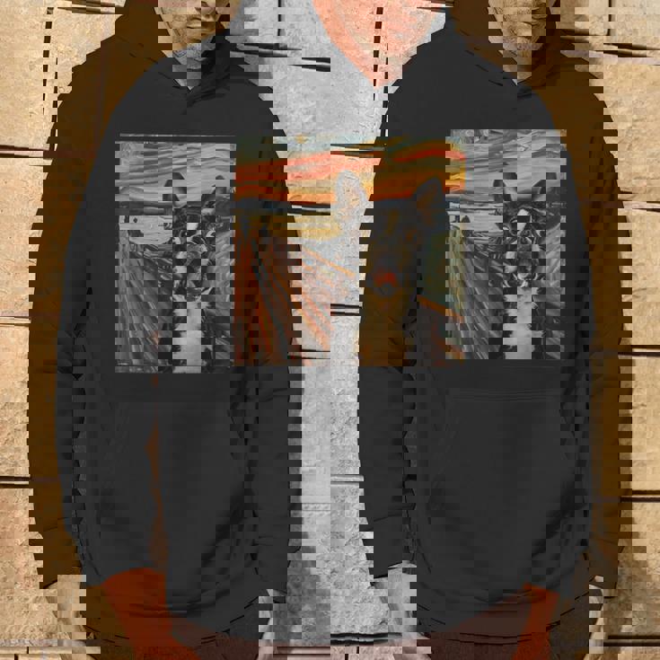 アート、面白いボストン テリア パーカー ライフスタイル