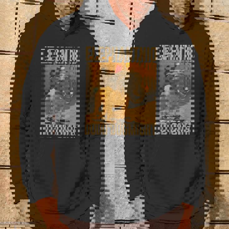 イタリアンブレインロットキャラクター エレファントニオ・ドードー ドッグマイ・ミーム パーカー ライフスタイル