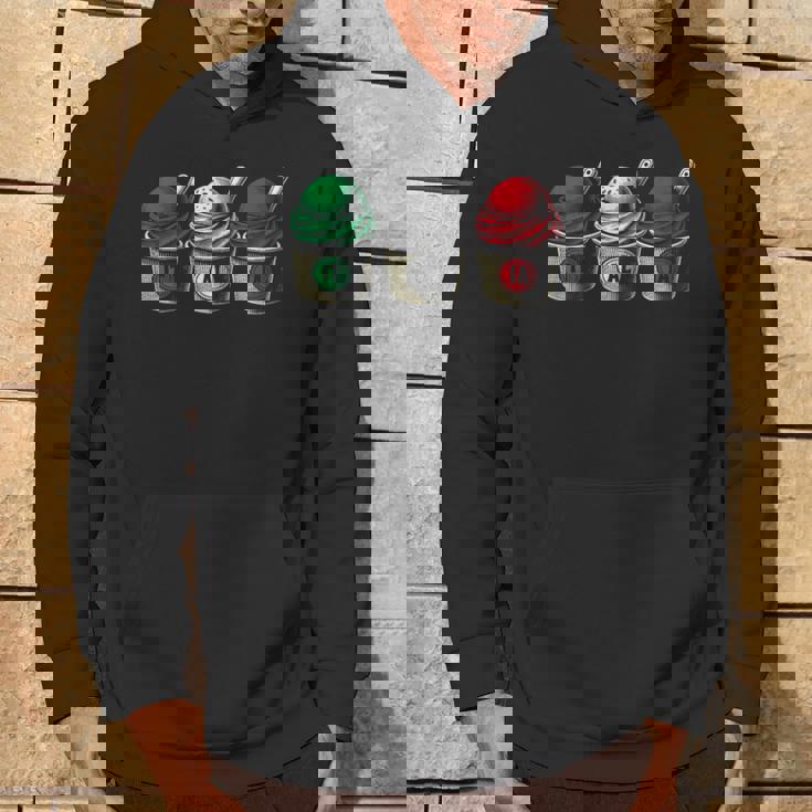 イタリア国旗カラーのイタリアジェラートカップ パーカー ライフスタイル