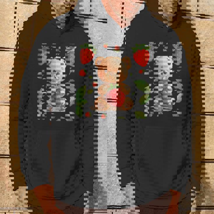 イチゴファンのための素敵なフルーツとテディベアのコスチューム パーカー ライフスタイル