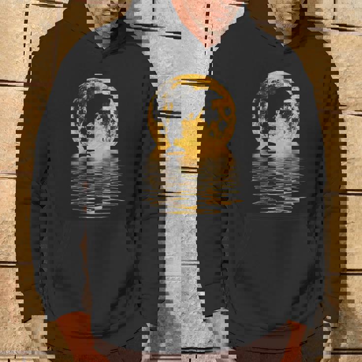 イルカ 海 夕日 月 反射 自然 恋人 ギフト パーカー ライフスタイル