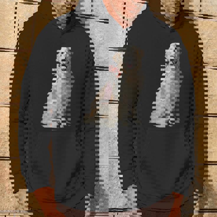 イングリッシュクリーム ゴールデンレトリバー 子犬 ピンク リボン クリーン ガール パーカー ライフスタイル