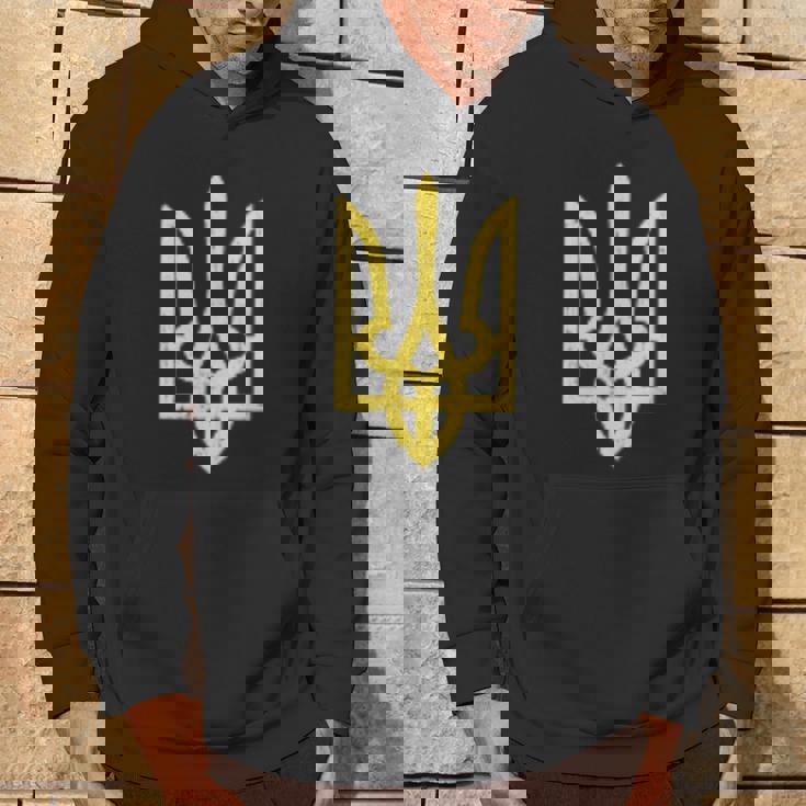 ウクライナのトライデントシンボル ウクライナ支援愛国 パーカー ライフスタイル