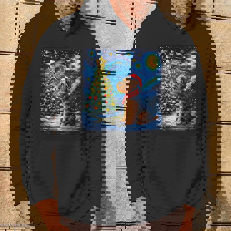 エアデール・テリア 星降る夜 クリスマス ゴッホ 犬の休日 パーカー ライフスタイル