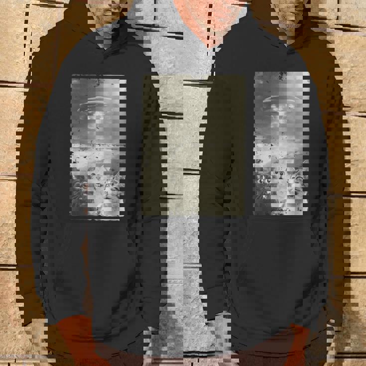 エイリアン Ufo ファニー キャッツ エイリアンの侵略猫 パーカー ライフスタイル