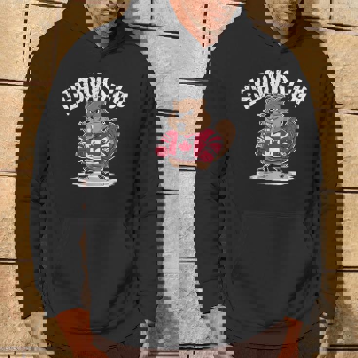 エルボーズ アップ ホッケー ビーバー カナダ人 誇り高き北 強くて自由 パーカー ライフスタイル