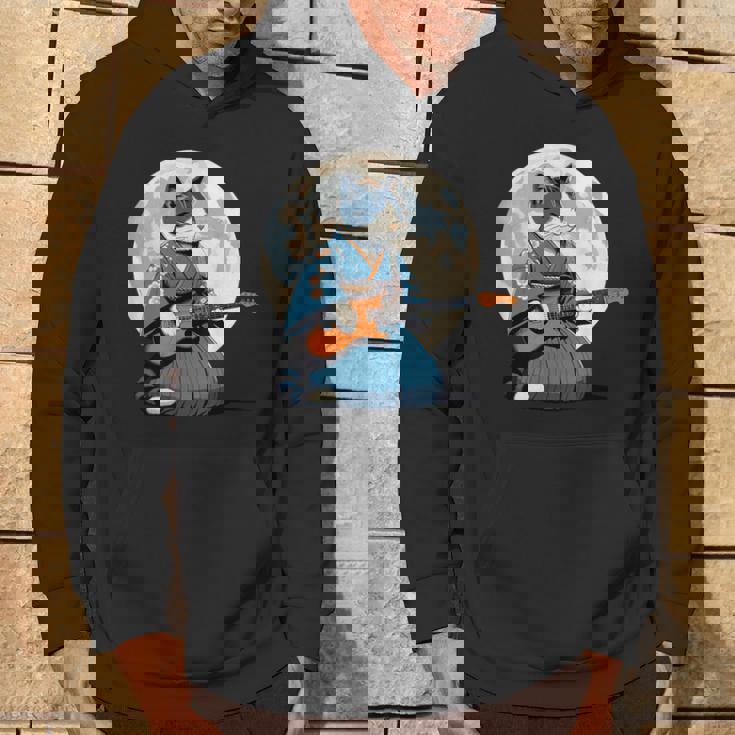 エレキギターを弾く日本猫 着物&猫ギター パーカー ライフスタイル