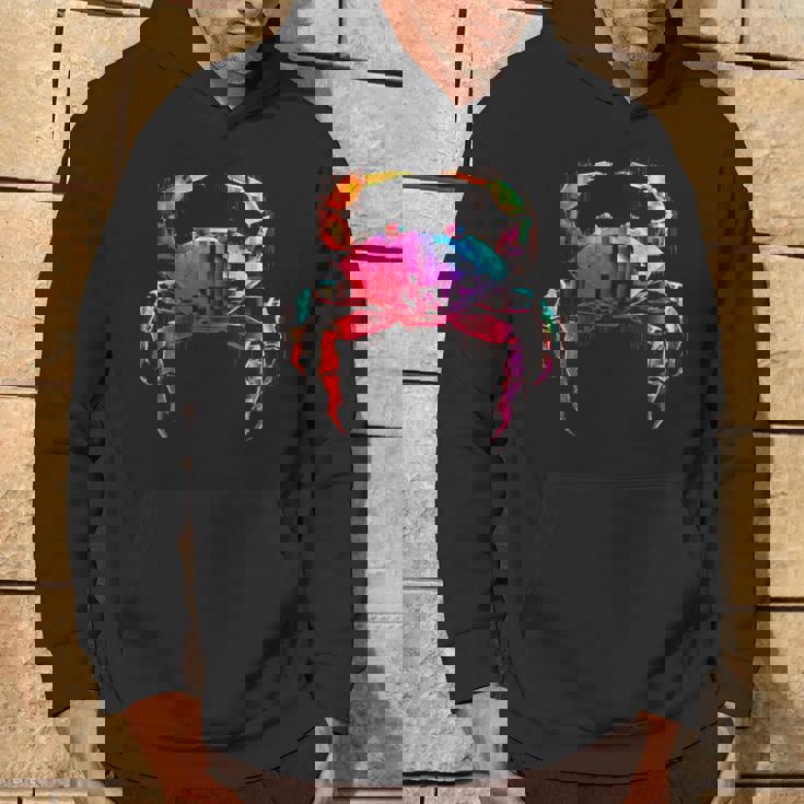 カニ カラフル 幾何学 動物 アート グラフィック モチーフ カニ パーカー ライフスタイル