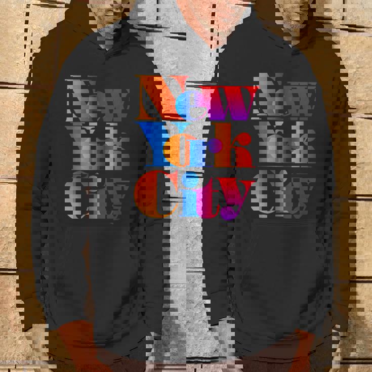 カラフルなニューヨークシティファッショングラフィックtシャツ、ニューヨーク市 パーカー ライフスタイル