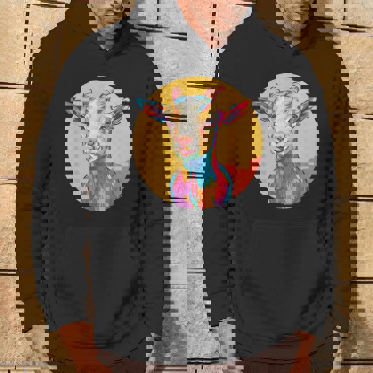 カラフルなヤギ パーカー ライフスタイル