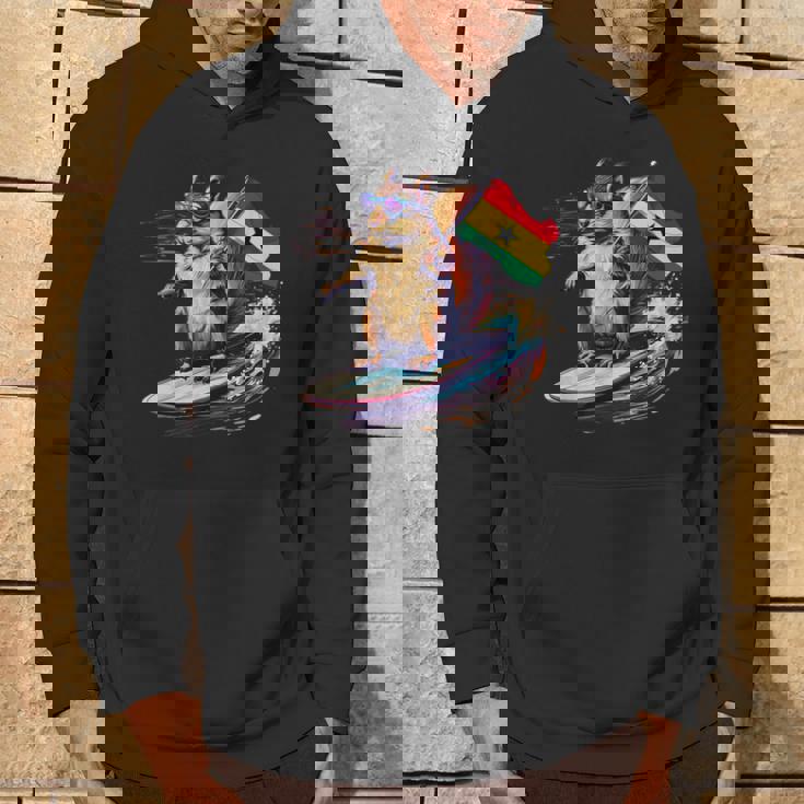 ガーナ プライド サーフィン リス ガーナのルーツ ガーナ国旗 パーカー ライフスタイル