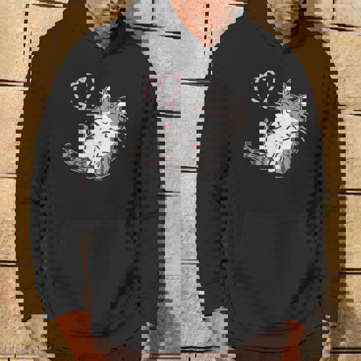 キジ白猫ぐっすり眠る猫ちゃん 猫好き パーカー ライフスタイル