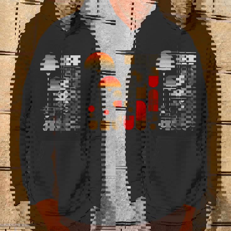 キノコ 幾何学 アート イラスト グラフィック キノコ パーカー ライフスタイル