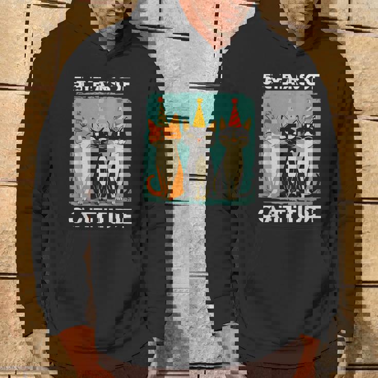 キャティチュード55歳 55歳の誕生日 猫好き 55歳 パーカー ライフスタイル