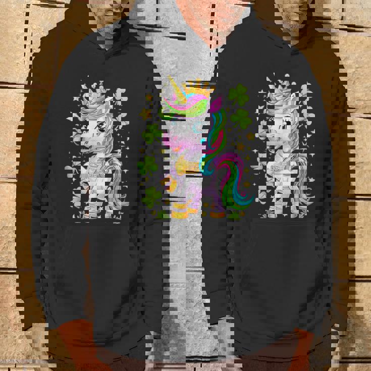 キュート レプリコーン ユニコーン シャムロック 聖パトリックデー ガールズ キッズ パーカー ライフスタイル