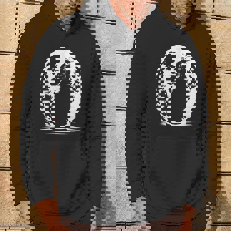 キュートで面白いチンチラが月に吠える パーカー ライフスタイル