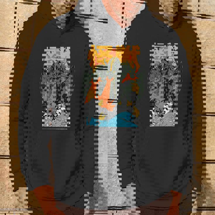 キングギドラ サンセット 和 パーカー ライフスタイル