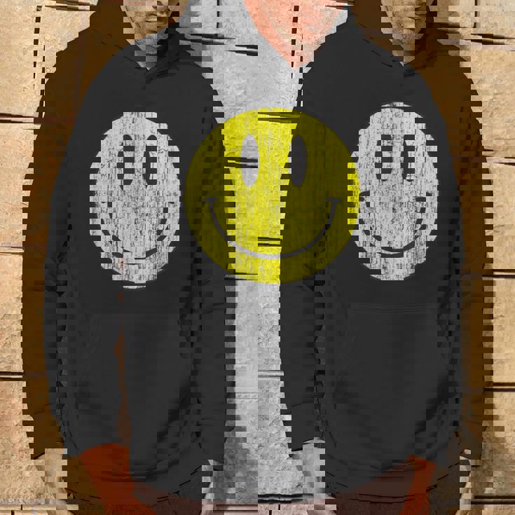 クラシック スマイリーシャツ アンティーク調 80年代風 アシッドハウス アイコン 顔文字 パーカー ライフスタイル