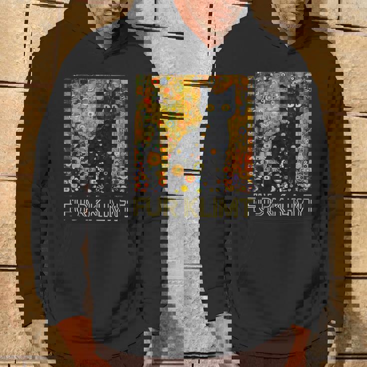 クリムト絵画の黒猫、猫好き、アーティスト美術学生 パーカー ライフスタイル