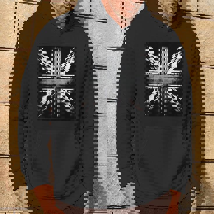 クールで素朴な風化ユニオンジャック モノクロ パーカー ライフスタイル