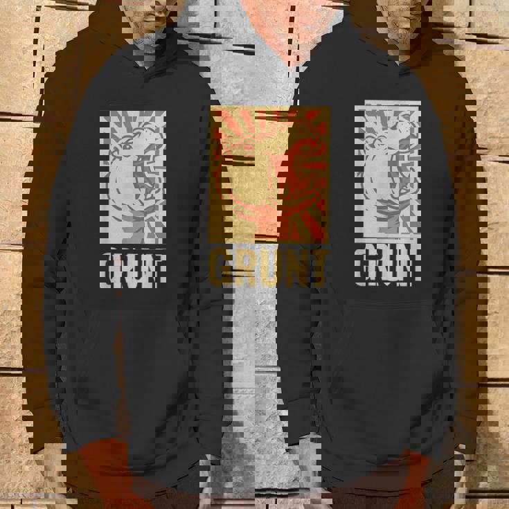 グラントカバアート – 面白い大胆な動物のカバ パーカー ライフスタイル