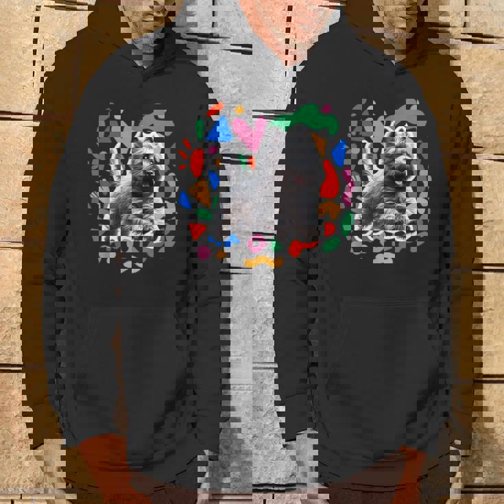 ケアンテリア カラフルなデザインの犬 パーカー ライフスタイル