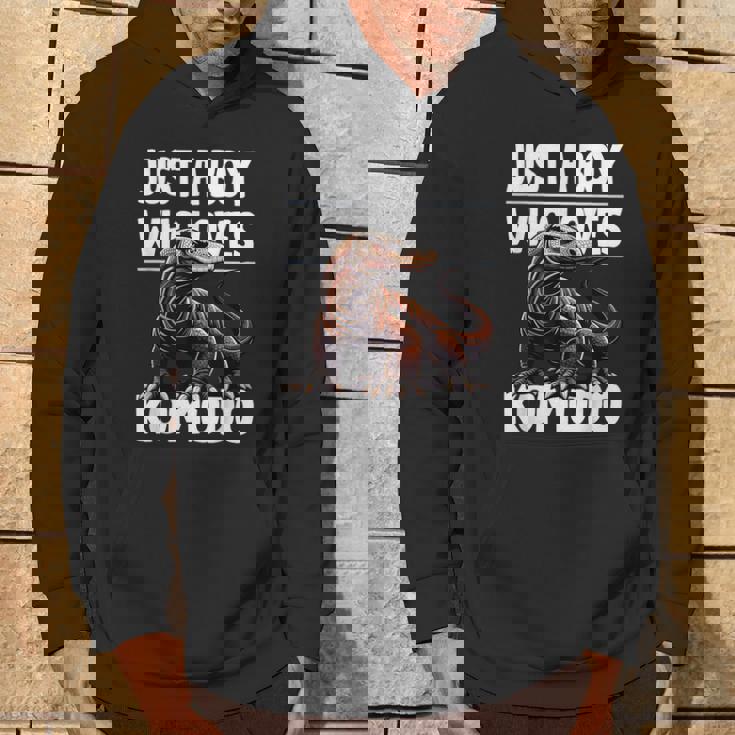 コモドドラゴンを愛するただの少年 男の子 キッズ パーカー ライフスタイル