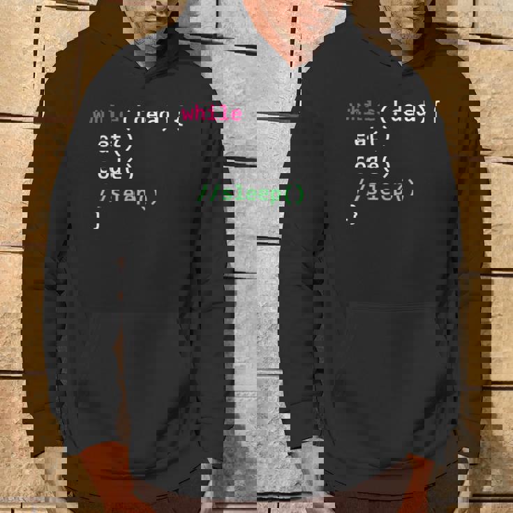 コンピュータサイエンスのpythonプログラマはコードの睡眠を食べます パーカー ライフスタイル