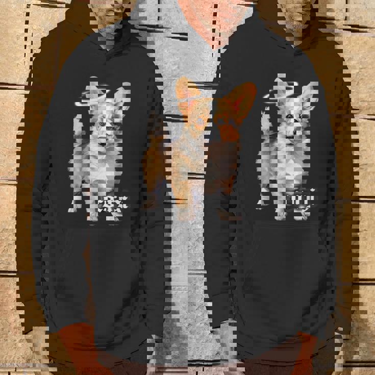 コーギー 天使 子犬 水彩 パーカー ライフスタイル