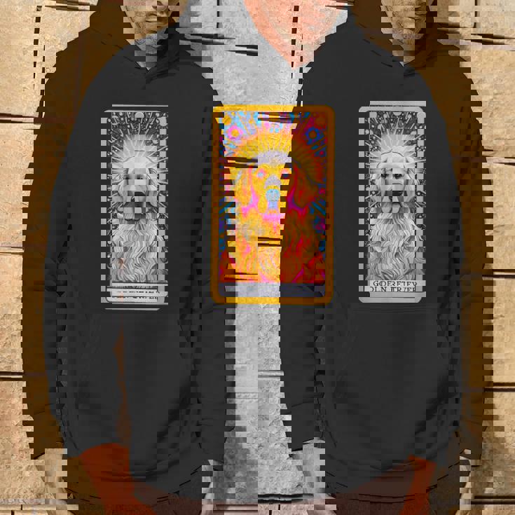 ゴールデンレトリバー 面白いtシャツ 犬 タロット カード メンズ 子供 おもしろ 服 グッズ ネタ わんこ パーカー ライフスタイル