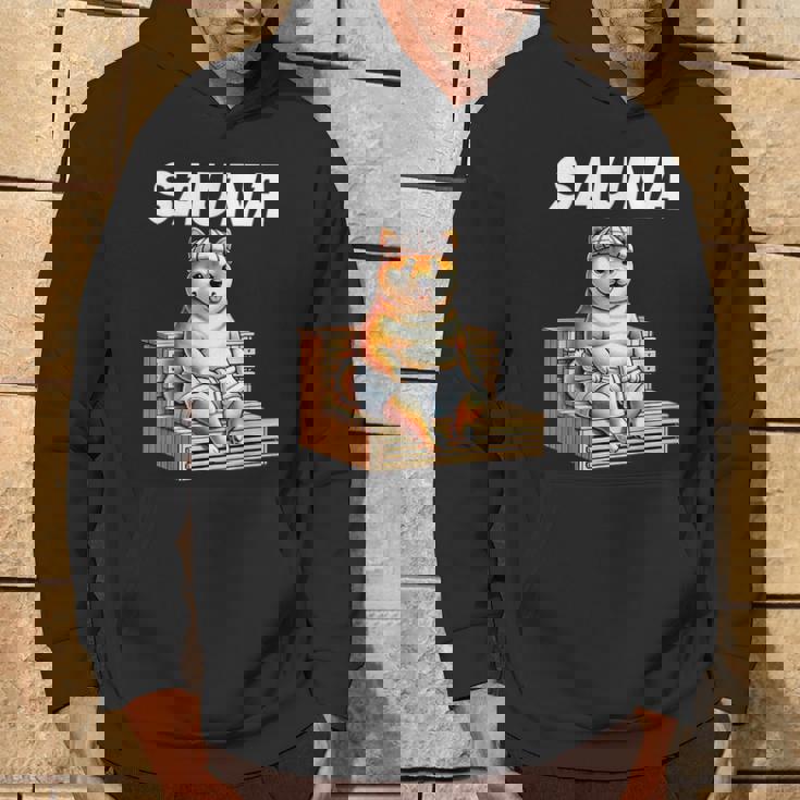 サウナauna さうな 整う アウトドア 焚火 おもしろ 犬 柴犬好き 柴犬 名言 文字 面白い ふざけた ネタ パーカー ライフスタイル