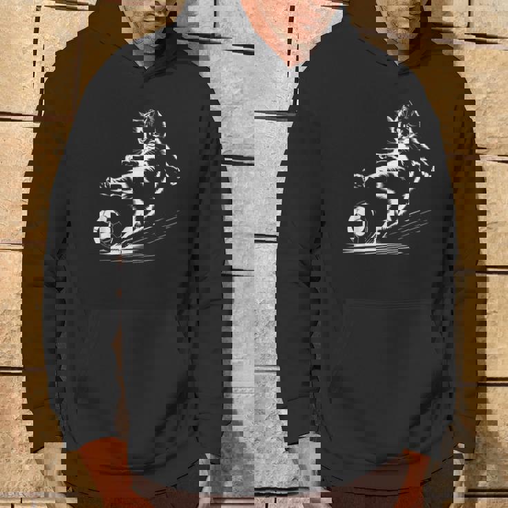 サッカーボール グラフィック 猫 スポーツ コスチューム ギフト パーカー ライフスタイル